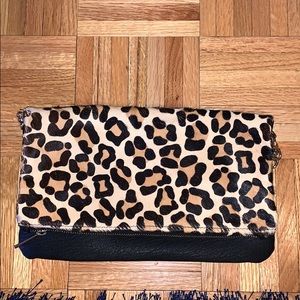 Leopard print clutch